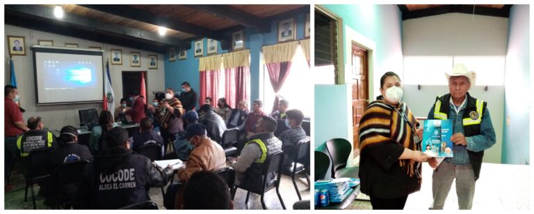 CAPACITACIÓN EN PALESTINA DE LOS ALTOS, QUETZALTENANGO Y ENTREGA DE LEYES POPULARIZADAS