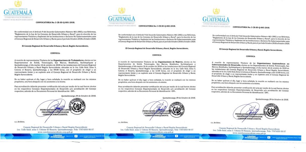 CONVOCATORIA PARA ELECCIÓN DE REPRESENTANTES ANTE EL COREDUR SUROCCIDENTE