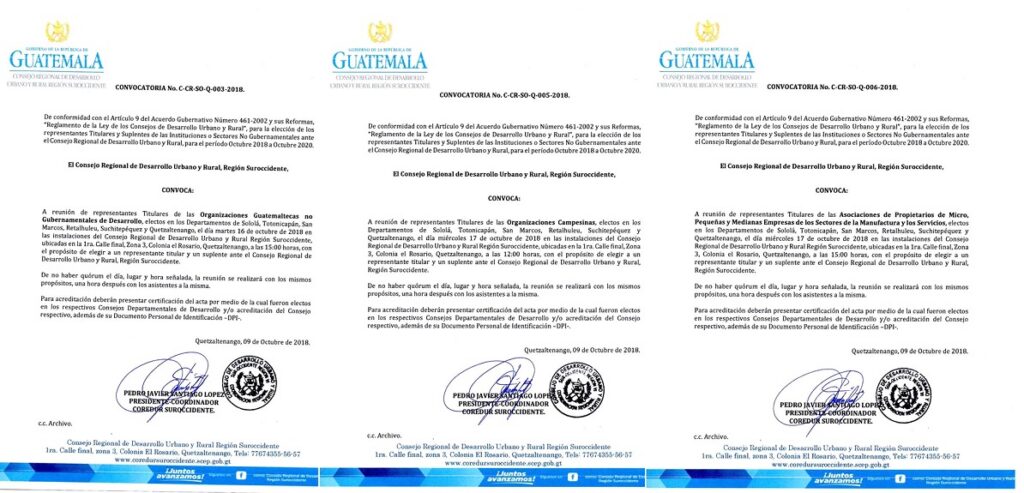 CONVOCATORIA PARA ELECCIÓN DE REPRESENTANTES ANTE EL COREDUR SUROCCIDENTE