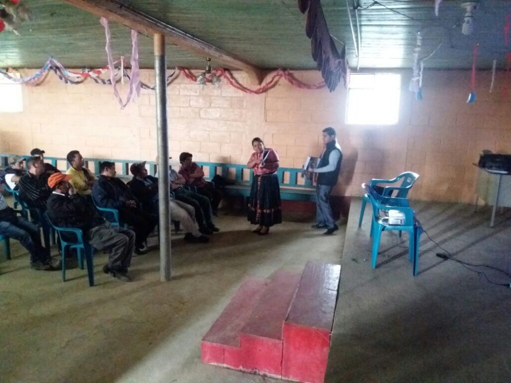 Capacitación sobre el Siscode en San Bartolo Aguas Calientes, Totonicapán