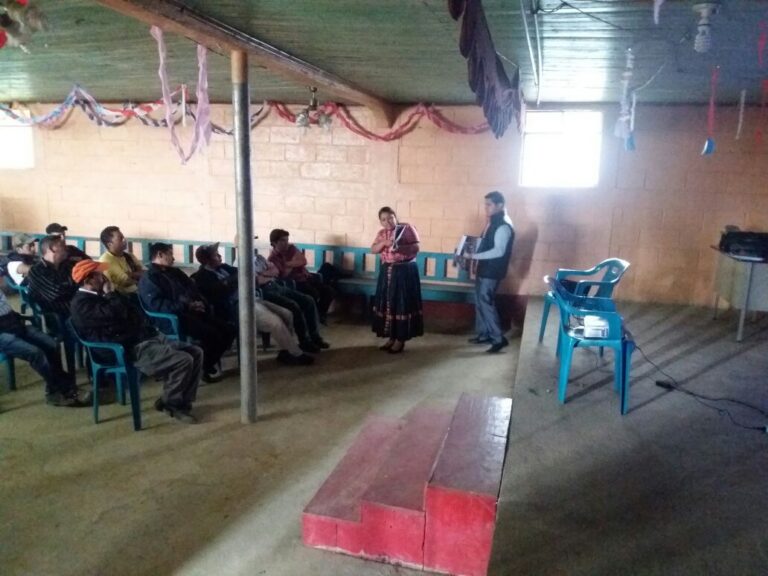 Capacitación sobre el Siscode en San Bartolo Aguas Calientes, Totonicapán
