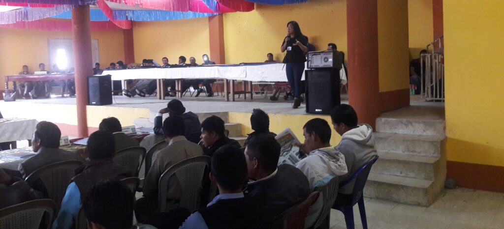 Socialización de la Ley del Siscode, Santa María Chiquimula, Totonicapán.